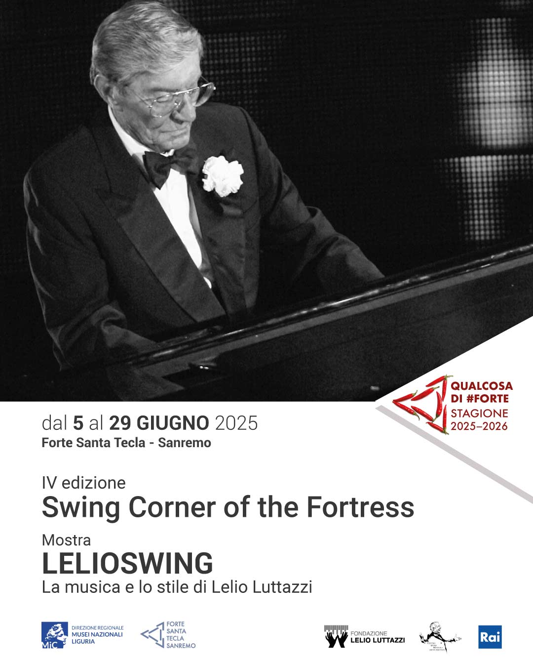 Swing corner of the Fortress IV edizione. Concerti sincopati. Mostra Lelio Swing: la musica e lo stile di Lelio Luttazzi