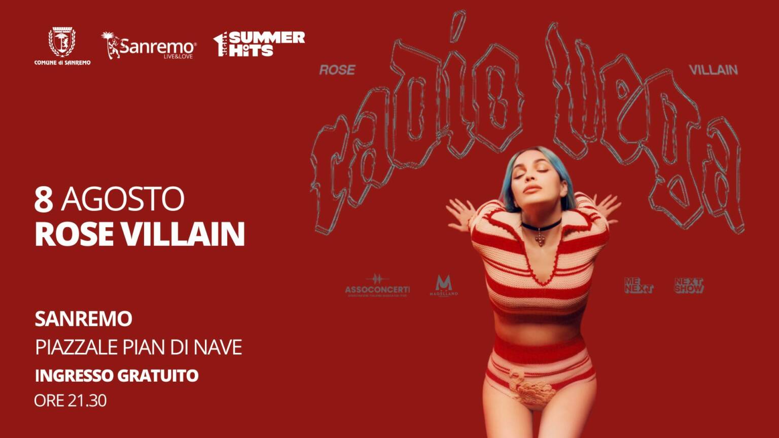 8 Agosto-One Night Summer Hits-Rose Villain – Sanremo Live & Love